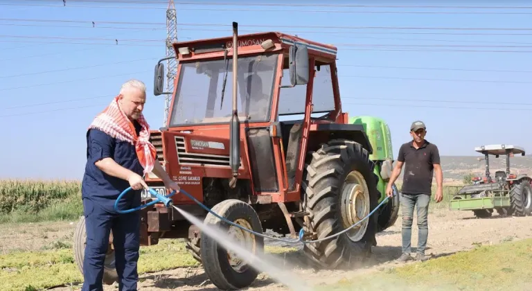 BAŞKAN PEHLİVAN MESAİ'YE ÜZÜM BAĞLARINDA BAŞLADI