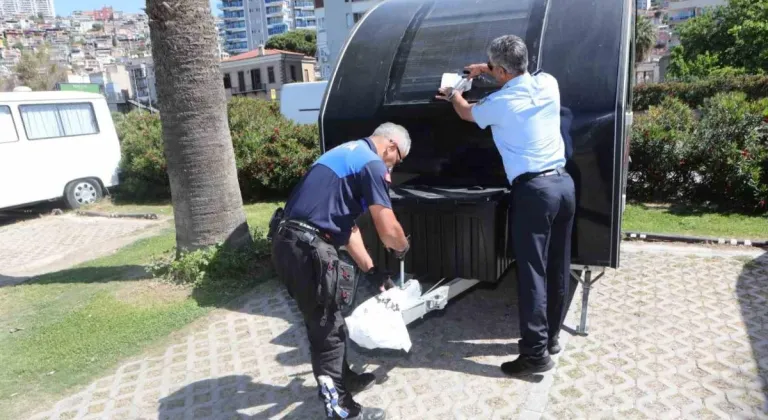 BAYRAKLI'DA DA KARAVANLAR KALDIRILIYOR